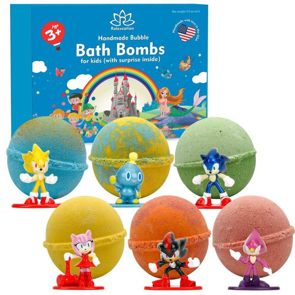 Bath Bombs for Kids with SONIC Toys Inside - Picture 1 of 7